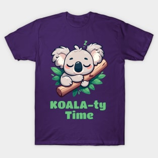 Cute little Koala Bear Catching Quality Time Sleeping T-Shirt